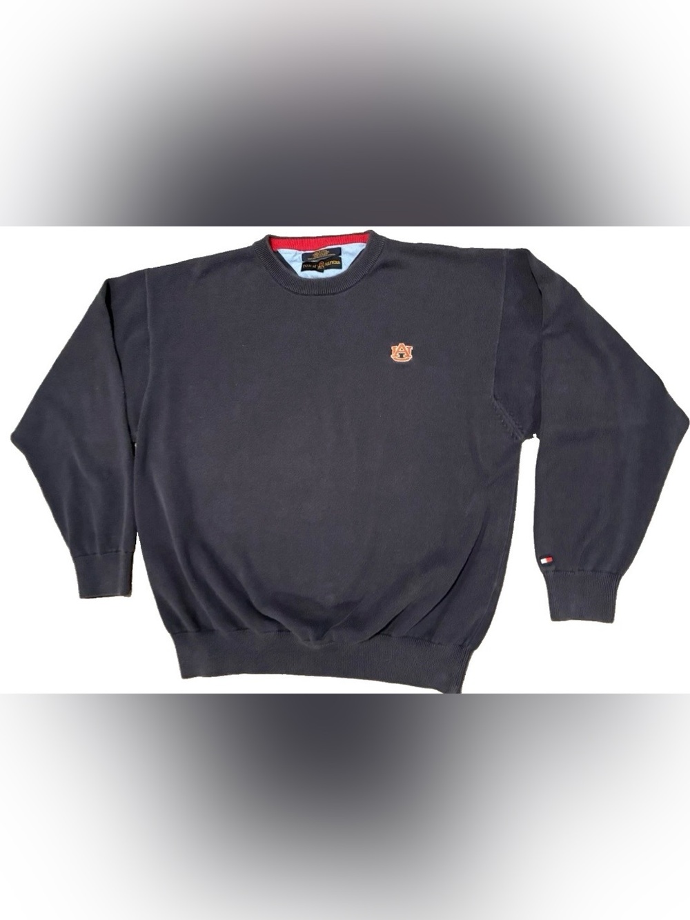 Tommy Hilfiger Navy Crewneck Sweater with Small Auburn Patch